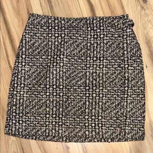 Banana Republic Black and White Textured Mini Skirt